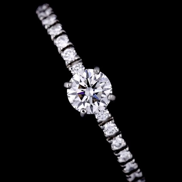 Cartier ETINCELLE Half Diamond 0.18ct E/VVS1/EX Ring Pt size45 3.25(US) 90274606 - Picture 4 of 7